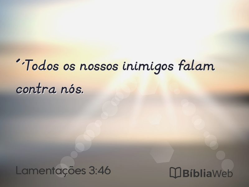 Lamentações 3:46 em imagem para compartilhar