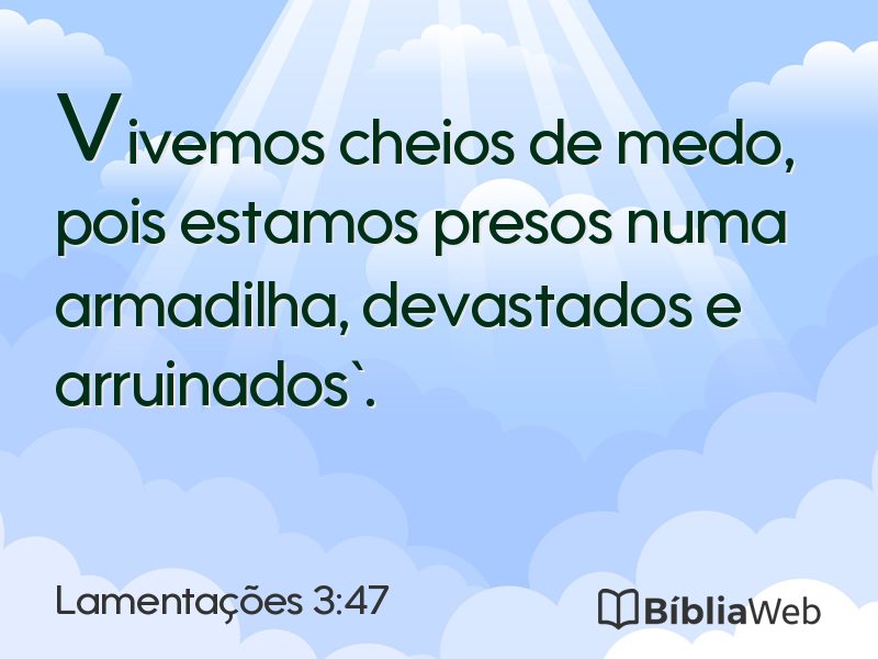 Lamentações 3:47 em imagem para compartilhar