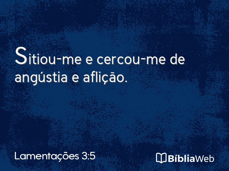 Lamentações 3:5 em imagem para compartilhar