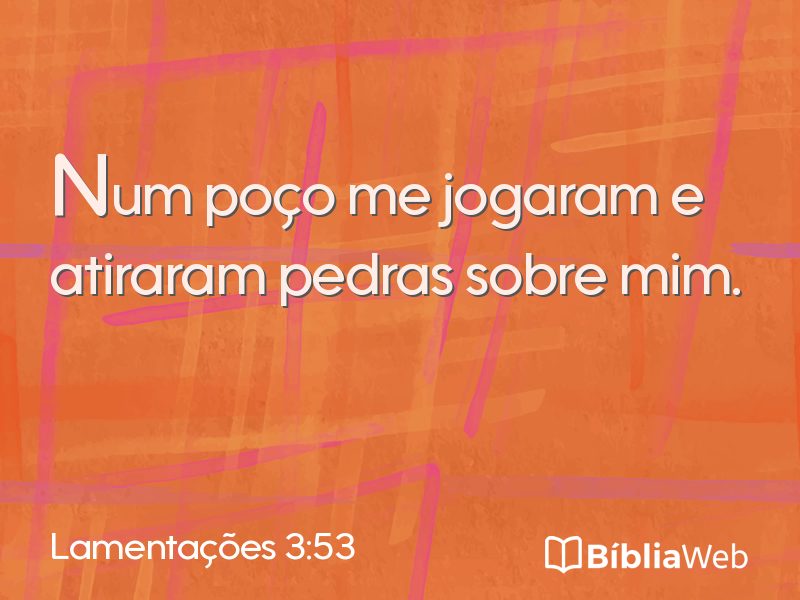 Lamentações 3:53 em imagem para compartilhar