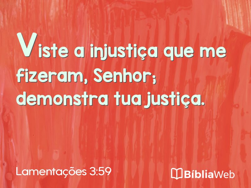 Lamentações 3:59 em imagem para compartilhar