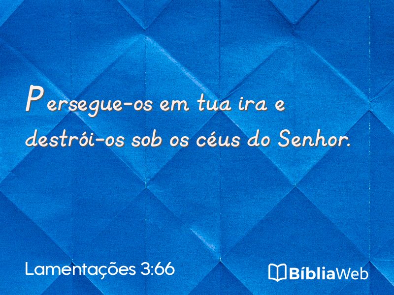 Lamentações 3:66 em imagem para compartilhar