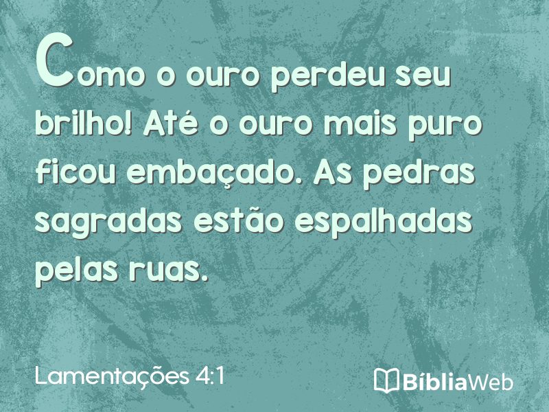 Lamentações 4:1 em imagem para compartilhar