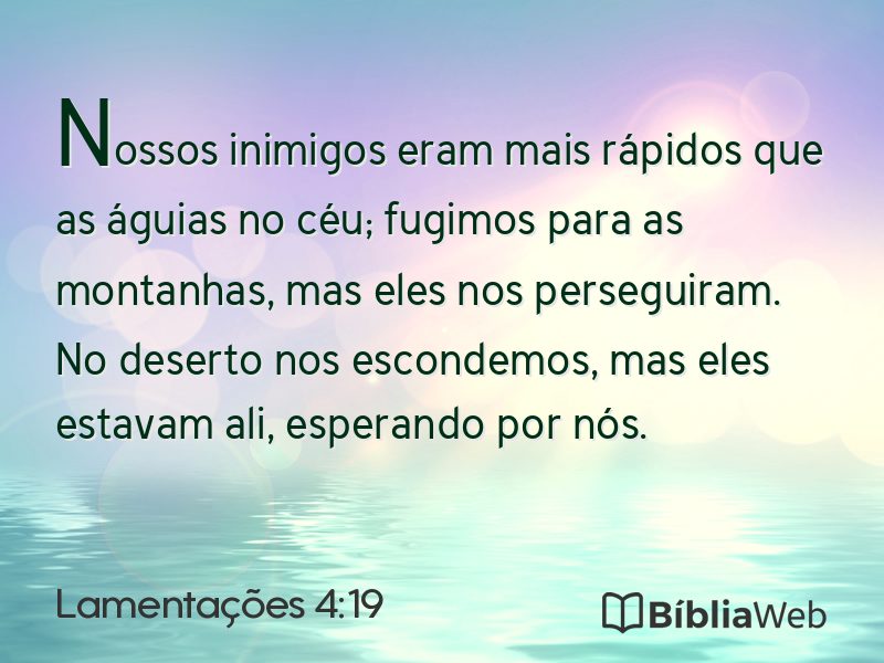 Lamentações 4:19 em imagem para compartilhar