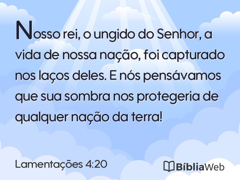 Lamentações 4:20 em imagem para compartilhar