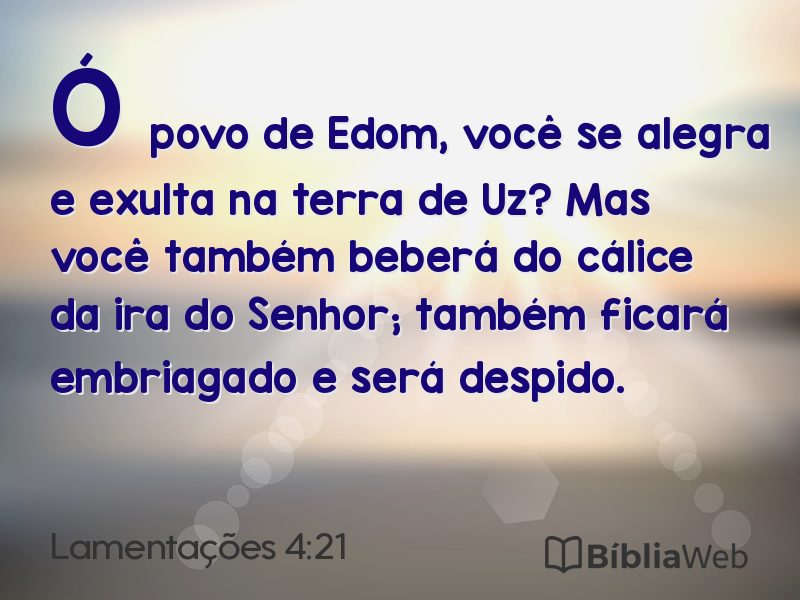 Lamentações 4:21 em imagem para compartilhar
