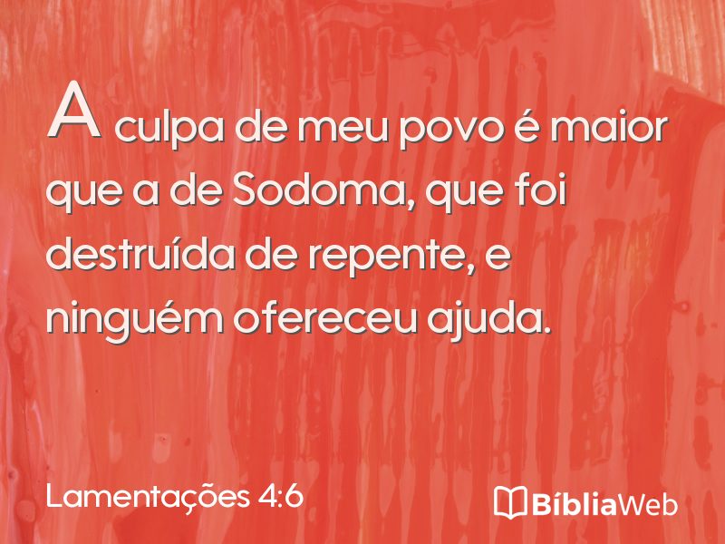 Lamentações 4:6 em imagem para compartilhar