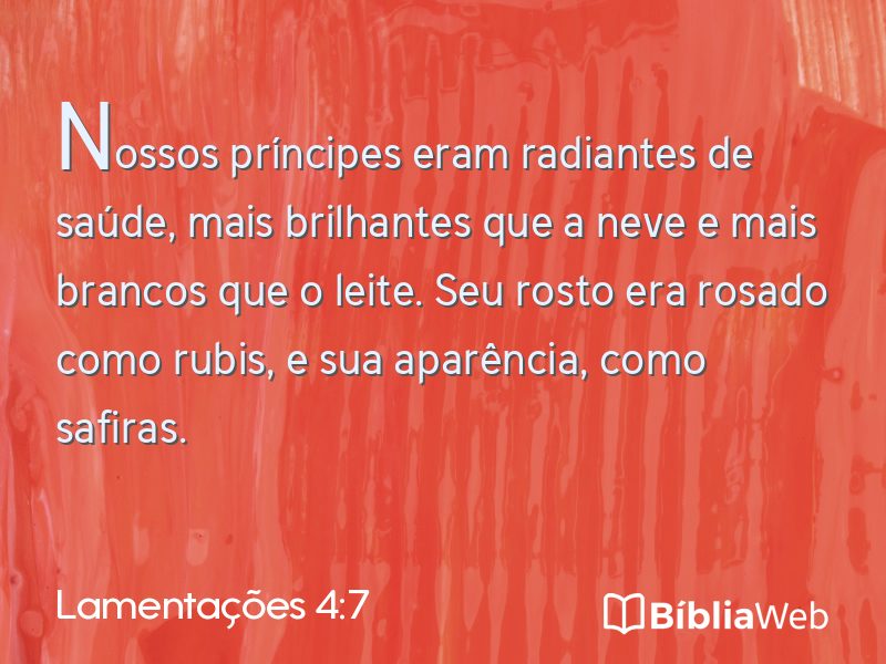 Lamentações 4:7 em imagem para compartilhar