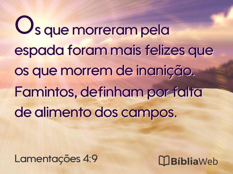 Lamentações 4:9 em imagem para compartilhar