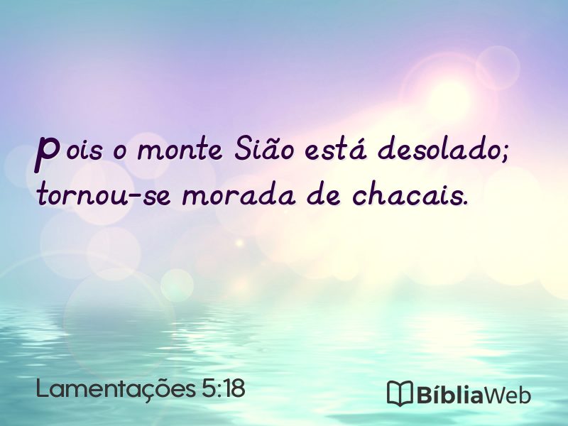 Lamentações 5:18 em imagem para compartilhar