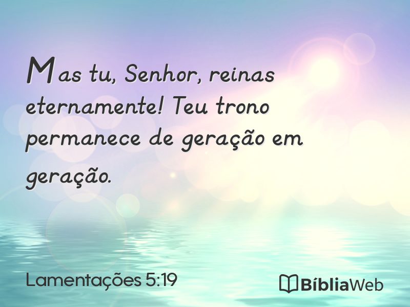 Lamentações 5:19 em imagem para compartilhar