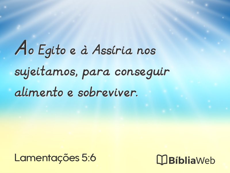 Lamentações 5:6 em imagem para compartilhar