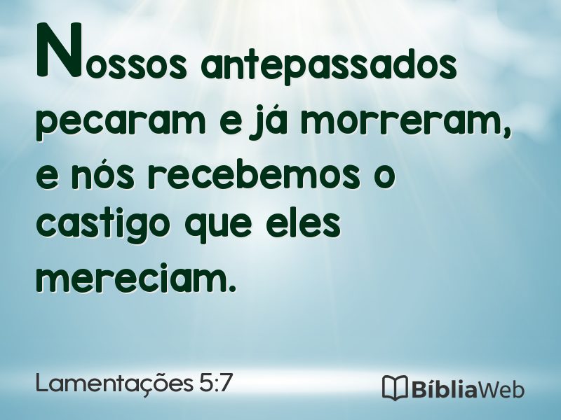 Lamentações 5:7 em imagem para compartilhar