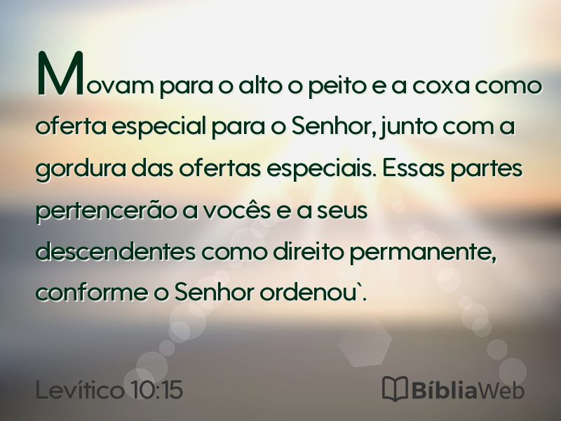 Levítico 10:15 em imagem para compartilhar