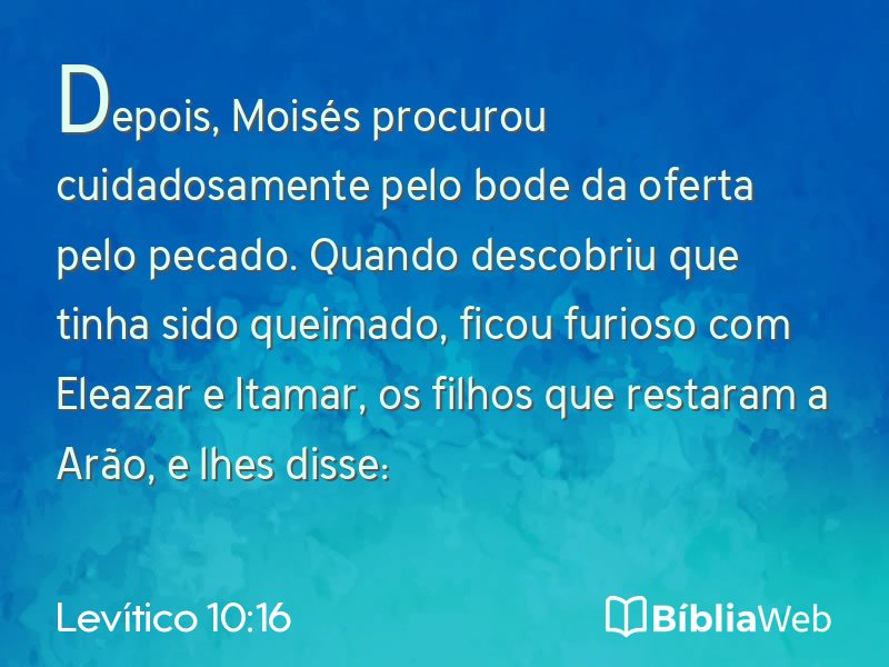 Levítico 10:16 em imagem para compartilhar
