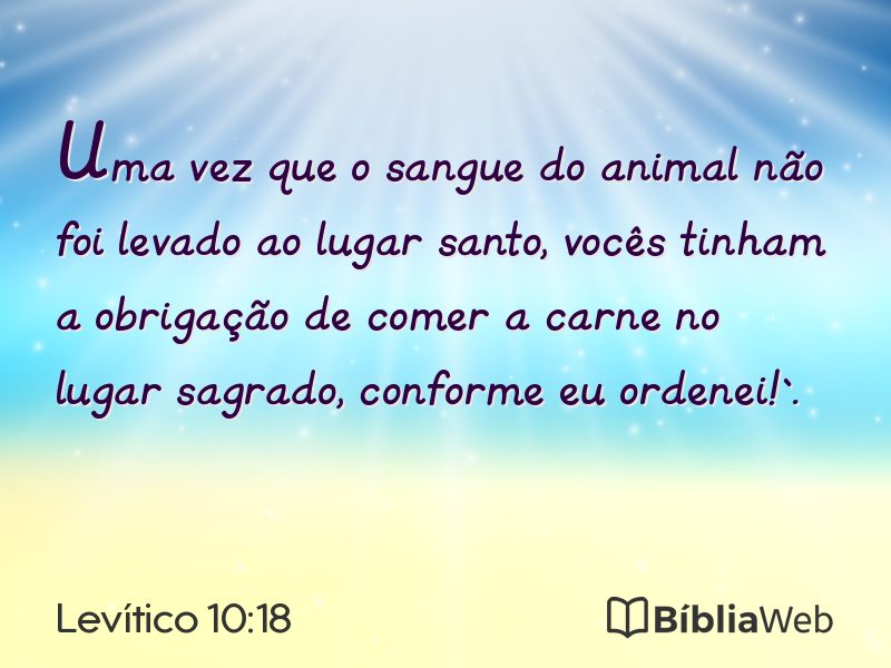 Levítico 10:18 em imagem para compartilhar