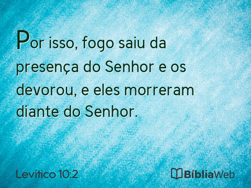 Levítico 10:2 em imagem para compartilhar