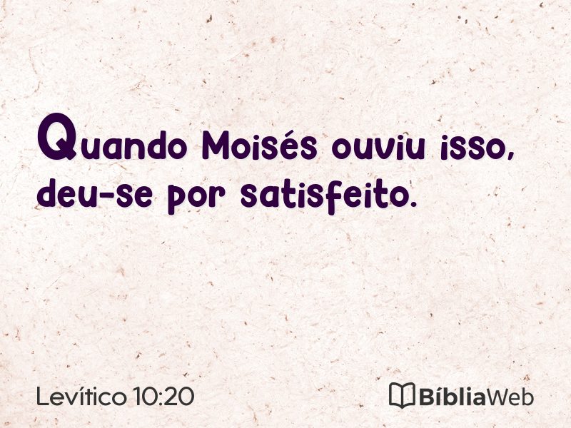 Levítico 10:20 em imagem para compartilhar
