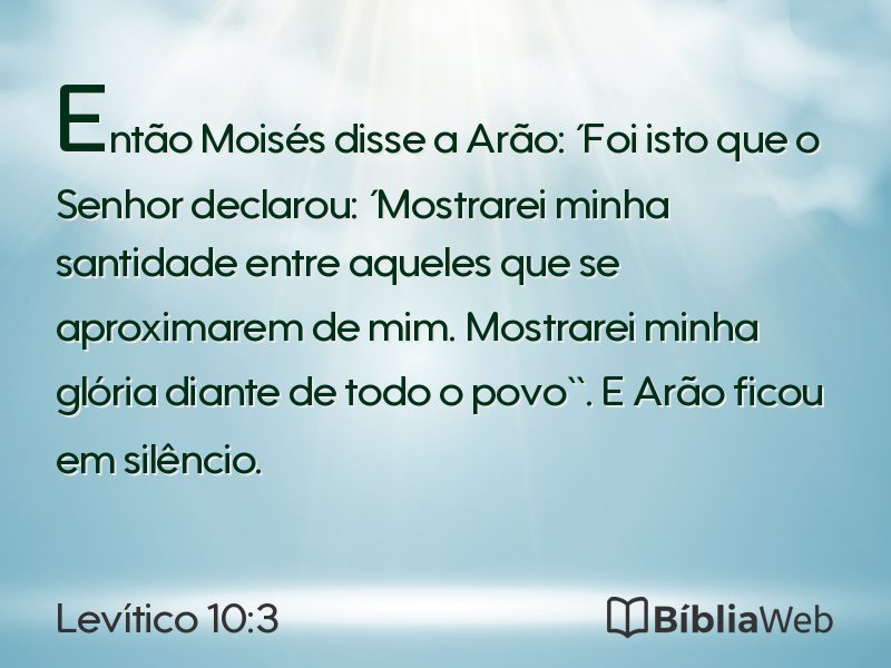 Levítico 10:3 em imagem para compartilhar