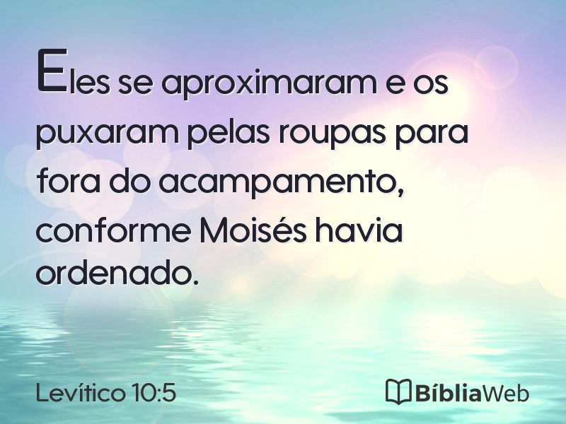 Levítico 10:5 em imagem para compartilhar