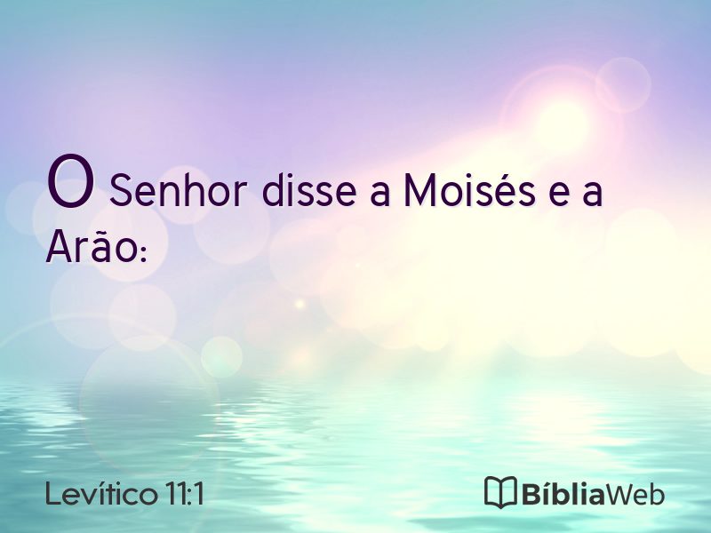 Levítico 11:1 em imagem para compartilhar