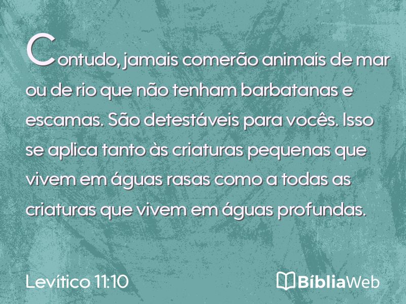 Levítico 11:10 em imagem para compartilhar
