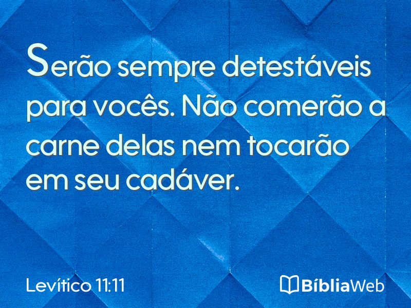 Levítico 11:11 em imagem para compartilhar