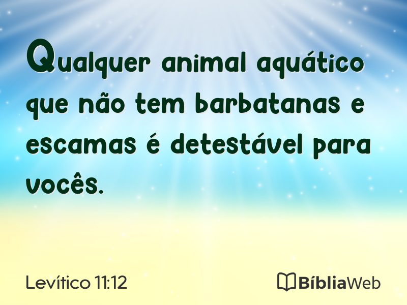 Levítico 11:12 em imagem para compartilhar