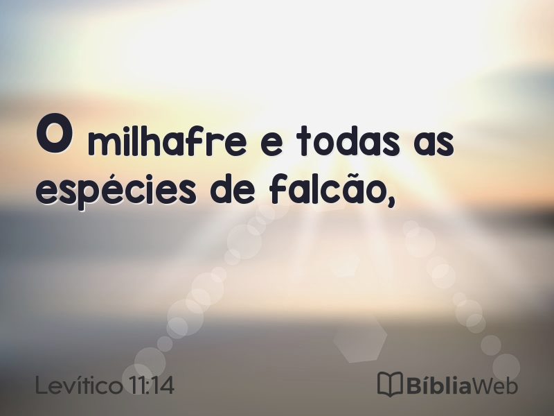 Levítico 11:14 em imagem para compartilhar