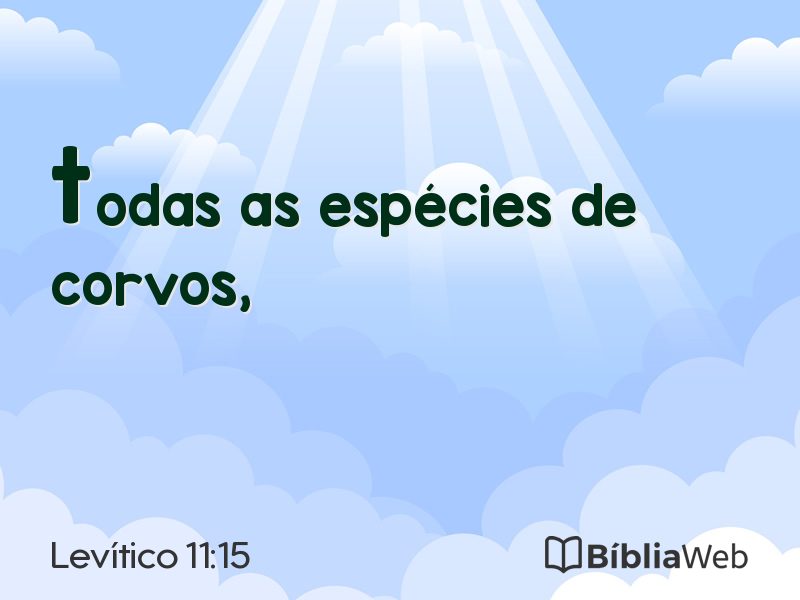 Levítico 11:15 em imagem para compartilhar