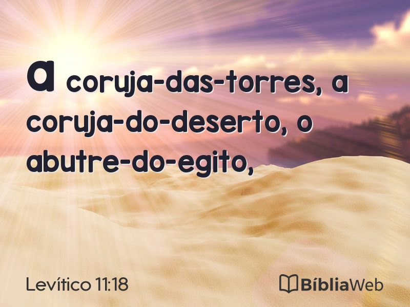 Levítico 11:18 em imagem para compartilhar