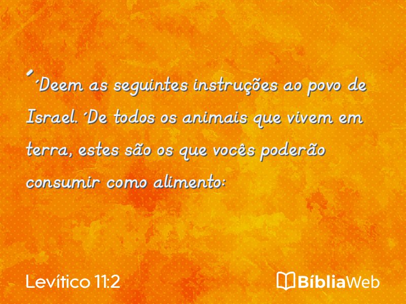 Levítico 11:2 em imagem para compartilhar