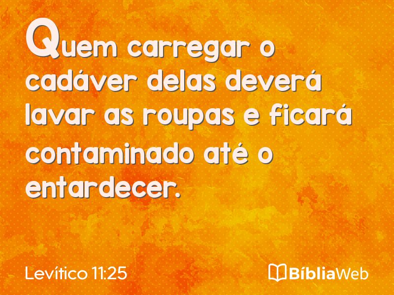 Levítico 11:25 em imagem para compartilhar