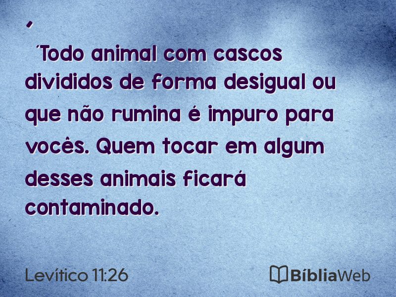 Levítico 11:26 em imagem para compartilhar