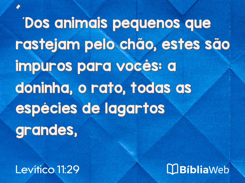 Levítico 11:29 em imagem para compartilhar