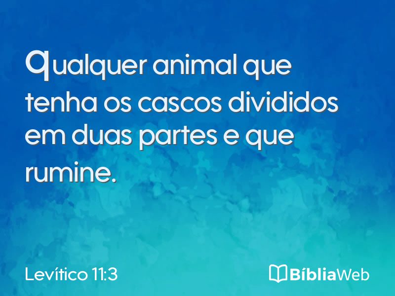 Levítico 11:3 em imagem para compartilhar