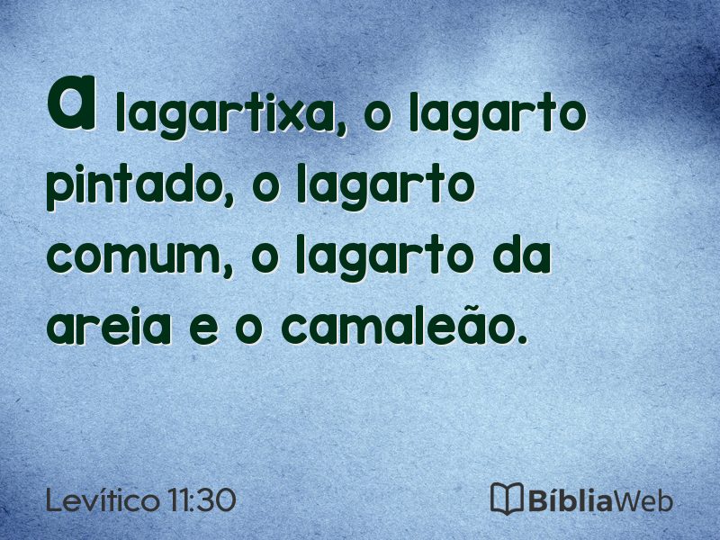 Levítico 11:30 em imagem para compartilhar