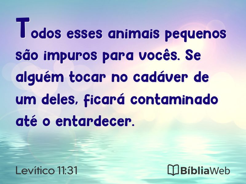 Levítico 11:31 em imagem para compartilhar