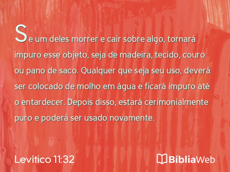 Levítico 11:32 em imagem para compartilhar