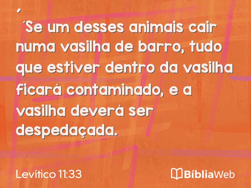 Levítico 11:33 em imagem para compartilhar