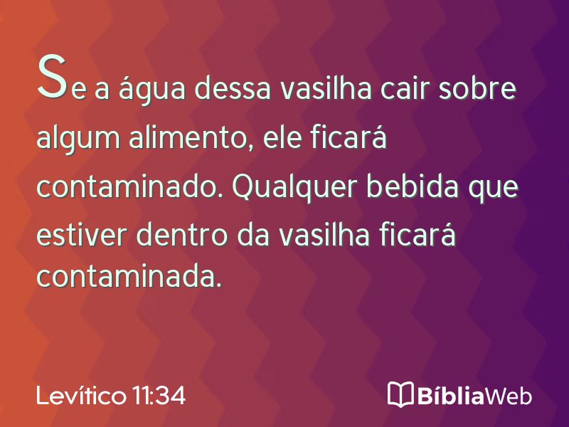 Levítico 11:34 em imagem para compartilhar