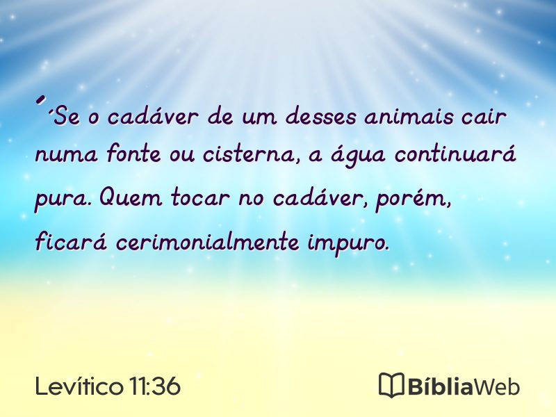 Levítico 11:36 em imagem para compartilhar