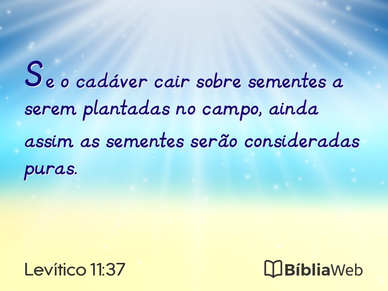 Levítico 11:37 em imagem para compartilhar
