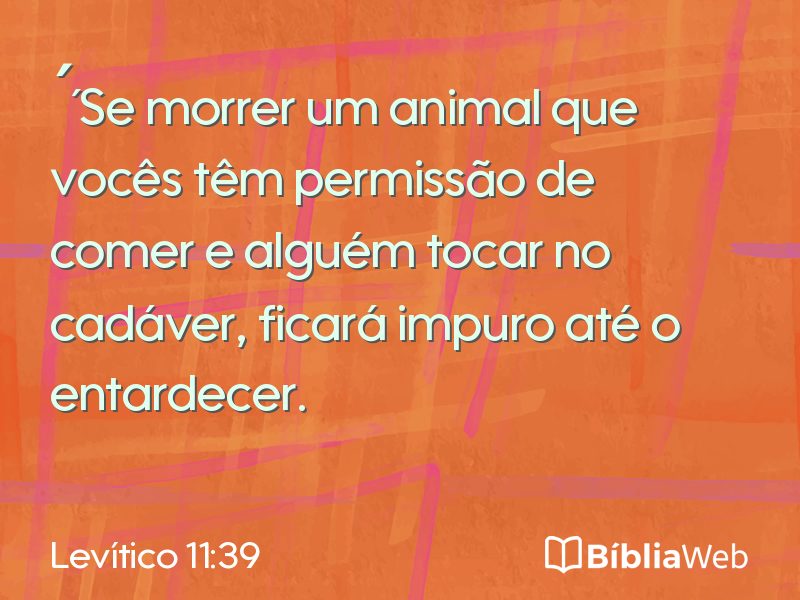 Levítico 11:39 em imagem para compartilhar