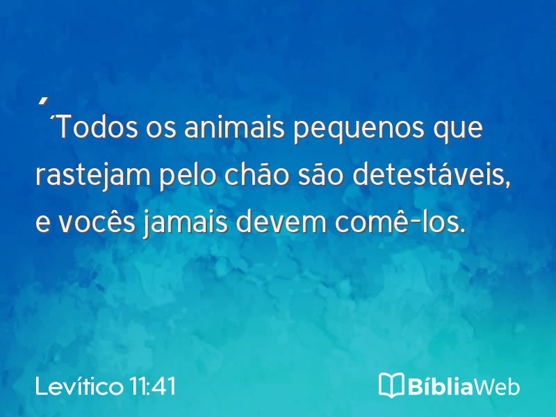 Levítico 11:41 em imagem para compartilhar