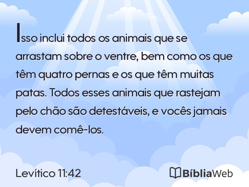 Levítico 11:42 em imagem para compartilhar