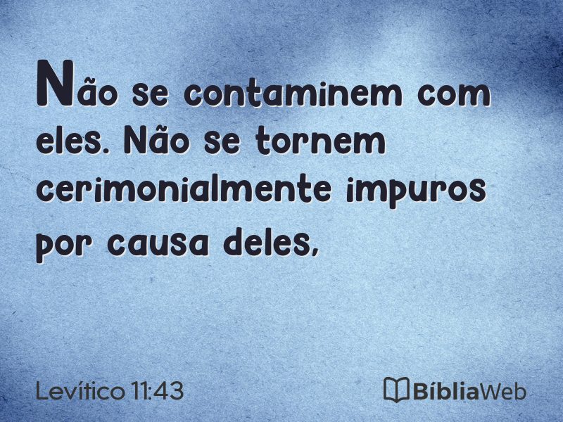 Levítico 11:43 em imagem para compartilhar