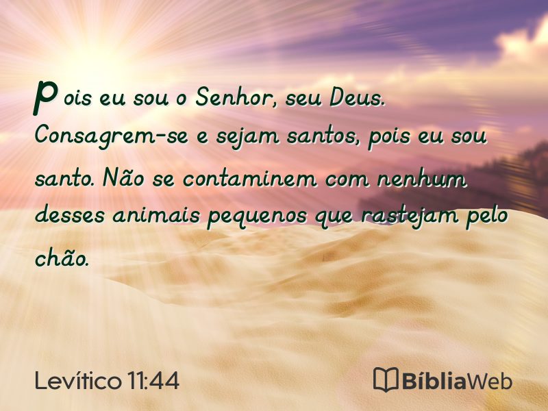 Levítico 11:44 em imagem para compartilhar