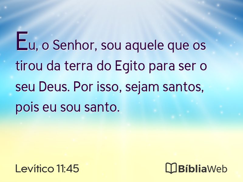 Levítico 11:45 em imagem para compartilhar