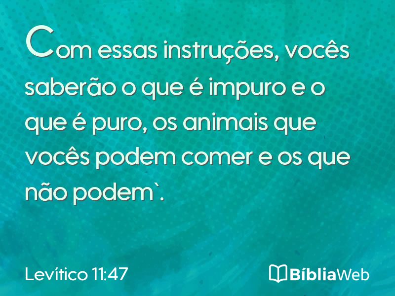 Levítico 11:47 em imagem para compartilhar